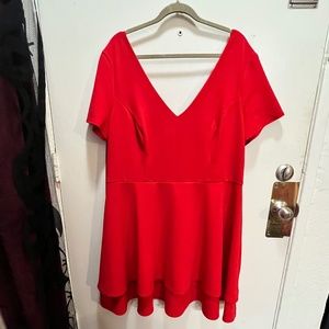 B. Darling Red Date Night V Neck Dress Size 20